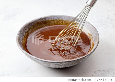 bowl of homemade hoisin sauce bowl of homemade hoisin sauce 123314023