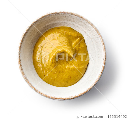 bowl of mustard bowl of mustard 123314492