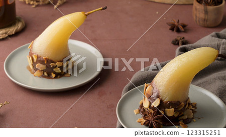 Poached conference pears Poached conference pears 123315251