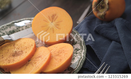 Orange persimmons Orange persimmons 123315269