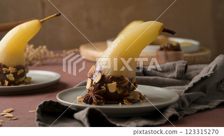 Poached conference pears Poached conference pears 123315270