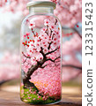 Cherry Blossom Bottle Flower World 123315423