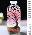 Cherry Blossom Bottle Flower World 123315435