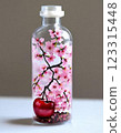 Cherry Blossom Bottle Flower World 123315448