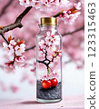 Cherry Blossom Bottle Flower World 123315463