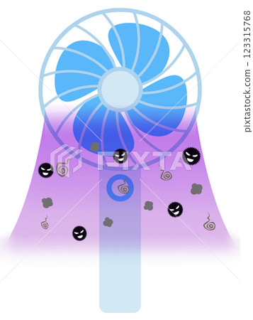 A fan that spreads virus dust A fan that spreads virus dust 123315768