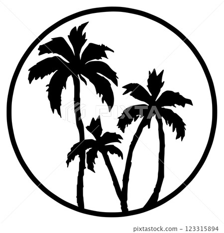 Palm tree mark 123315894