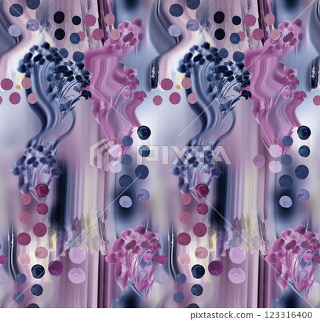 Modern abstract blur botanical pattern with tropical flowers Modern abstract blur botanical pattern with tropical flowers 123316400