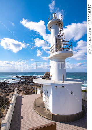 View from the coast with the lighthouse View from the coast with the lighthouse 123316817
