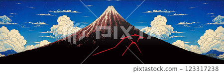 Blue sky and white rain under the mountain, part 2 123317238