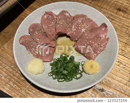 Fresh and delicious raw liver cooked at low temperature Fresh and delicious raw liver cooked at low temperature 123317254