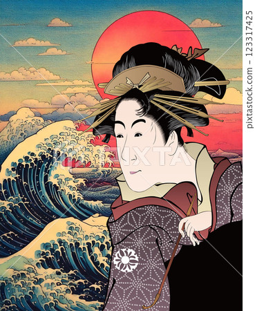 Japanese clothes beautiful Japanese clothes beautiful 123317425