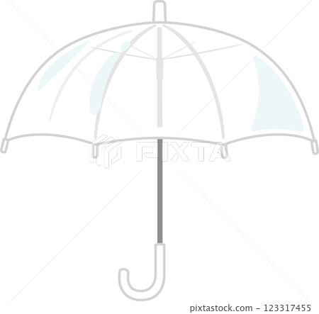 打開透明塑膠雨傘 打開透明塑膠雨傘 123317455