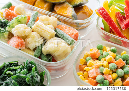 Frozen vegetables: Freezing and storing vegetables Frozen vegetables: Freezing and storing vegetables 123317588
