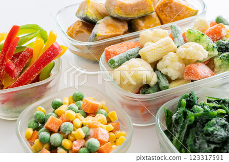 Frozen vegetables: Freezing and storing vegetables Frozen vegetables: Freezing and storing vegetables 123317591