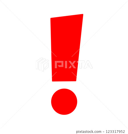 Simple design with red exclamation marks 123317952