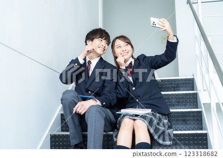 High school student's portrait 123318682