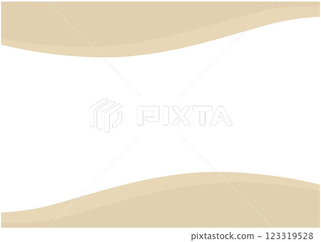 Beige frame with gentle waves Beige frame with gentle waves 123319528