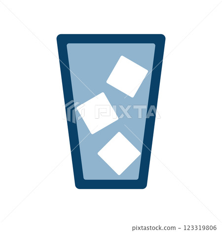 加冰的玻璃杯的圖示插圖 加冰的玻璃杯的圖示插圖 123319806