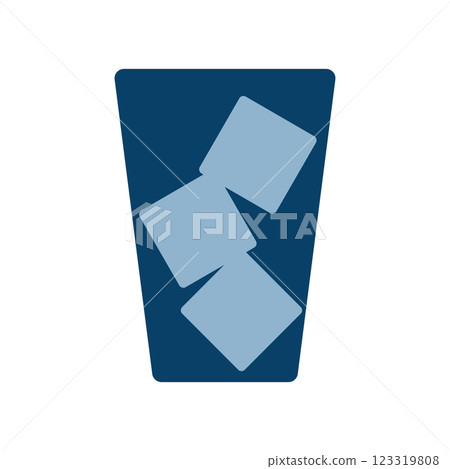 Icon illustration of a glass with ice Icon illustration of a glass with ice 123319808