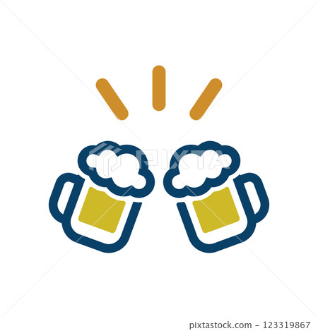 Icon illustration toasting with beer 123319867
