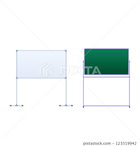 Whiteboard and Chalkboard Stand Vector Design Whiteboard and Chalkboard Stand Vector Design 123319942