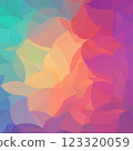 Abstract Colorful Flower Petals in Round Pattern on Textured Geometric Background 123320059