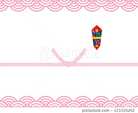 Mizuhiki 禮品包裝紙背景插圖的向量插圖 Mizuhiki 禮品包裝紙背景插圖的向量插圖 123320202