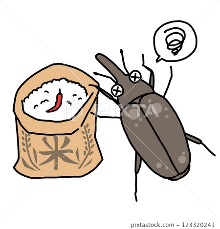 Rice pests: rice weevils and chili peppers 123320241