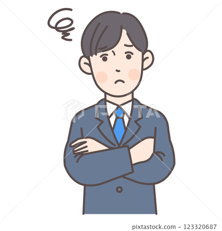 擔心的男性辦公室職員 03 123320687