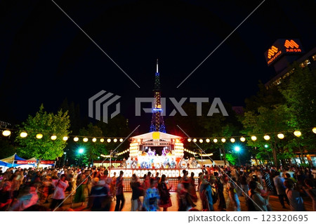 Sapporo Summer Festival: Hokkai Bon Odori dance (Odori Park, Sapporo, Hokkaido) Sapporo Summer Festival: Hokkai Bon Odori dance (Odori Park, Sapporo, Hokkaido) 123320695