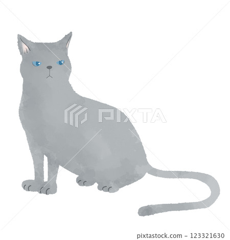 俄羅斯藍插畫 123321630