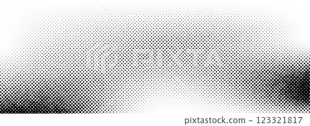 Dotted halftone texture background. Black and white pop art gradient overlay. Faded grunge grit noise wallpaper. Weathered pixelated comic backdrop. Vector bitmap subtle vanishing surface Dotted halftone texture background. Black and white pop art gradient overlay. Faded grunge grit noise wallpaper. Weathered pixelated comic backdrop. Vector bitmap subtle vanishing surface 123321817