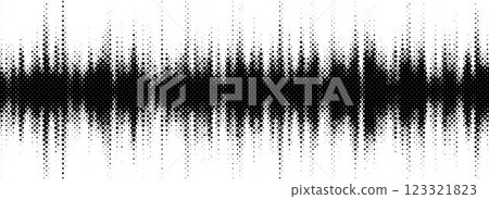 Grunge halftone scratch background. Jagged grit noise texture. Dotted pop art sandy wallpaper. Retro pixelated backdrop. Anime or manga style comic overlay. Vector graphic design halfton template 123321823