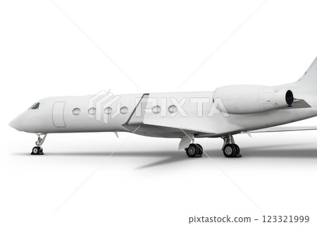 Close-up of the modern white corporate business jet isolated on white background Close-up of the modern white corporate business jet isolated on white background 123321999