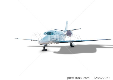 Modern white corporate business jet isolated on a white background 123322062