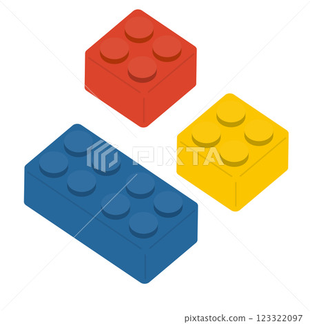 Lego-like block set / Vector illustration Lego-like block set / Vector illustration 123322097