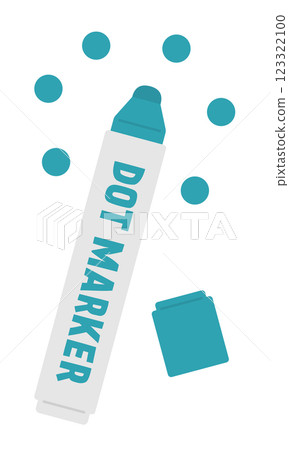 淺藍色圓點標記/向量插圖 123322100