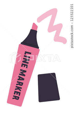 粉紅線標記/向量插圖 粉紅線標記/向量插圖 123322101