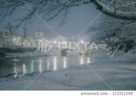 雪中的金澤淺川橋 雪中的金澤淺川橋 123322299