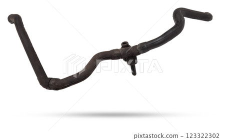 A plastic pipe is part of the vehicle fuel system, which supplies gasoline under pressure to the cylinders of car engine. Spare parts for sale in auto service. A plastic pipe is part of the vehicle fuel system, which supplies gasoline under pressure to the cylinders of car engine. Spare parts for sale in auto service. 123322302