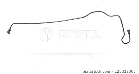 A plastic pipe is part of the vehicle fuel system, which supplies gasoline under pressure to the cylinders of car engine. Spare parts for sale in auto service. 123322303