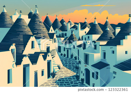 World Heritage: Trulli of Alberobello, Italy 123322361