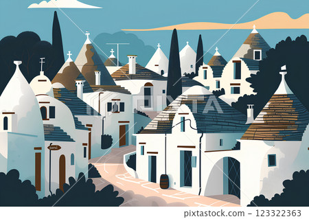 World Heritage: Trulli of Alberobello, Italy 123322363