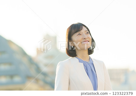 A confident middle-career woman A confident middle-career woman 123322379