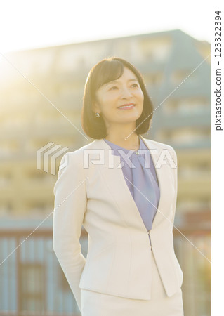 A confident middle-career woman A confident middle-career woman 123322394