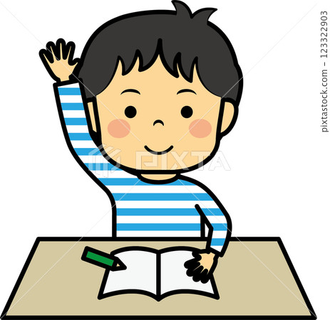 Elementary school boy in class 123322903