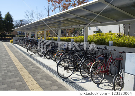 A well-maintained bicycle parking lot A well-maintained bicycle parking lot 123323004