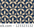 Sea voyage harmonization: Use of seamless pattern design to create a sense of peace and beauty of the ocean, detailed voyage navigation with navy blue, Japanese and American colors, and harmonious towers. 123323132