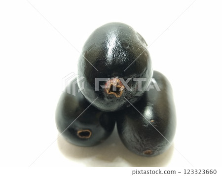 A picture of blackberries isolated on a white background 123323660